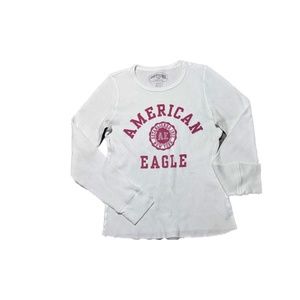 VINTAGE American Eagle Waffle Knit Long Sleeve Shirt